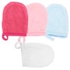 Baluue 8pcs Makeup Remover Gloves Reusable Face Scrubber Mitts for