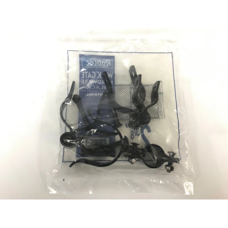 Robtec 2-3/8 in. Black Walk Gate Kit