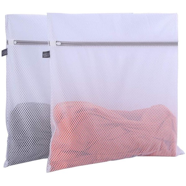 Kimmama 2 Pack Mesh Laundry Bag-2 XXL Oversize Delicates-Extra Large Laundry Wash Bag with New Honeycomb Mesh-Big Clothes,Bed Sheet,Bedcover,Household,Stuffed Toys,Ligerie Net Bags for Washing
