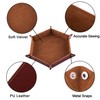 SIQUK 2-Piece Dice Tray - PU Leather Folding Hexagon Dice