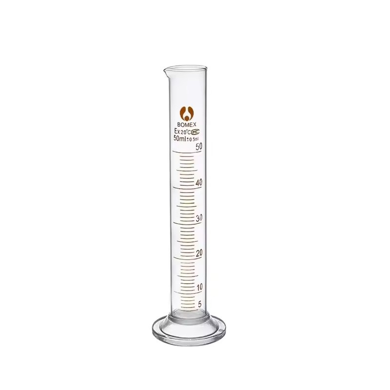 2 Pack 50mL Glass Graduated Measuring Cylinders with Metric Scale