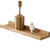 Gieanoo Floating Shelf, 30cm Solid Oak Wood Rustic Shelf Wall