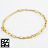 Waterproof Gold Plated Paperclip Chain, Razzberry Designer Jewellery, 316 Stainless