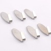 6-Pack Flat Oval Wall Hooks for Organization and Storage Hook 2ea