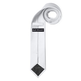 Jacob Alexander Boy's Regular Self Tie Prep Solid Color Necktie - White