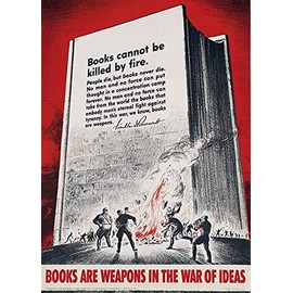 Books are Weapons in The War of Ideas - 1942 - World War II - Propaganda Poster