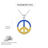 Seiyang Collar con signo de paz de plata de ley