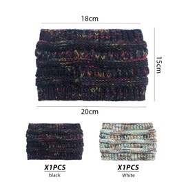 2 Pieces Knitted Headbands for Women, Warm Winter Earmuffs, Braided Headbands, Comfortable Headbands for Women, Fleece Lined Headbands for Outdoor Sports