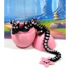 3D Printed Dragon with Egg, Articulated Black and Pink Cherry