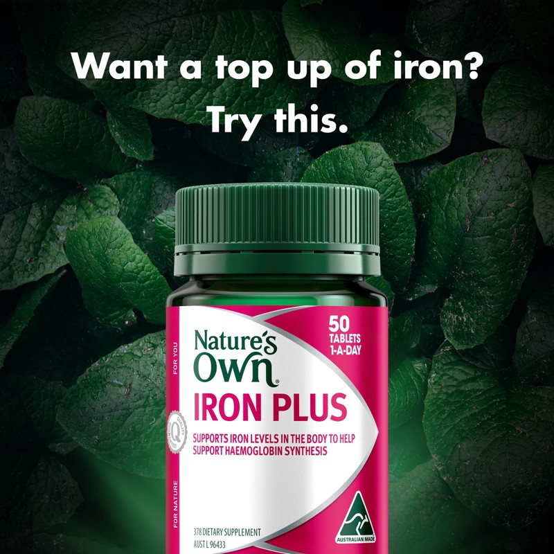 Nature's Own Iron Plus with Folic Acid, Vitamins C, B6,