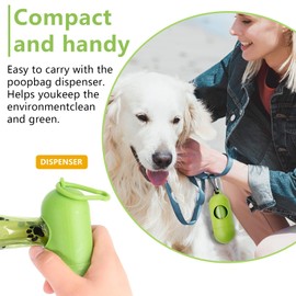 Dog Poop Bags with Dispenser, 36 Rolls 540 Count Biodegradable Dog Waste Bags with Footprint Pattern and Dispenser, Portable Extra Thick Strong Leak Proof Doggy Bags for Dogs Cats Outdoor [22 x 30 cm]