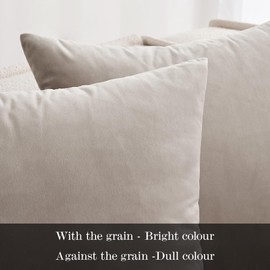 MIULEE Set of 2 Velvet Cushion Covers, Cushion Case, Decorative Cushion, Sofa Cushion, Couch Cushion, Decorative Cover, Scatter Cushion, for Sofa, Living Room, Bedroom, 55 x 55 cm, Heart Wood (Light