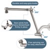 BRIGHT SHOWERS Brass Shower Arm Extender for Rain and Handheld