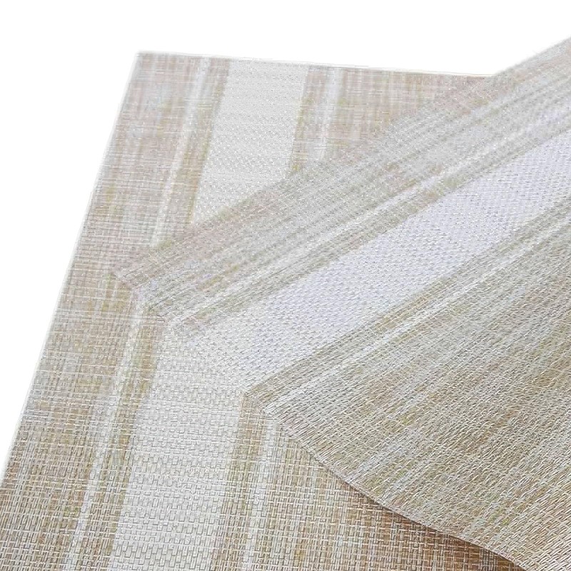 Plastic Woven Place Mats,Non-Slip,Set of 6,Waterproof Wipeable Dining Table Mats