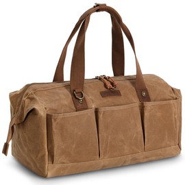 Heavy Duty Tool Bag 18-Inch, 12-Pocket Portable Empty Tool Box Organizer Storage, Toolbox Organization, Soft Handle Carrying Toolbag with Large Zipper, Father Day Dad Men Mechanic Birthday Gift