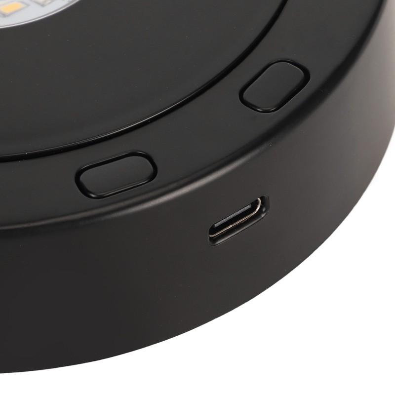 LED Rotating Display Base Black 360 Degrees 80s Circle Battery