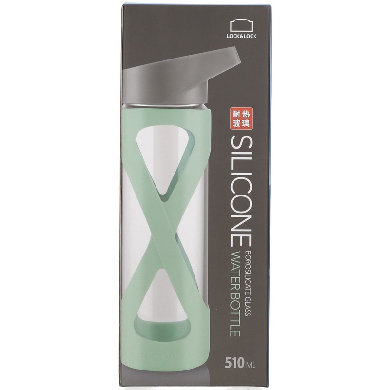 Lock & Lock Heat-Resistance X-Band Glass Bottle 17 oz (Green)