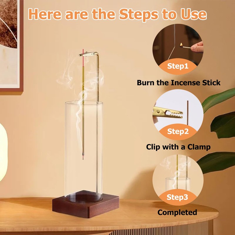 Incense Stick Holder, Modern Incense Stick Holder with Removable Ash