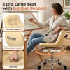 Rolling Stool Chair with Wheels, Height Adjustable Stool with Back