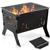 Odoland Camping Grill Portable Folding Charcoal Grills Backpacking BBQ Grill