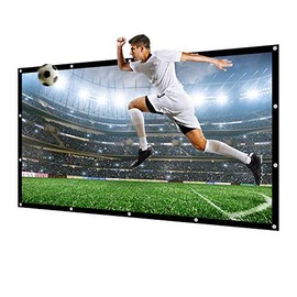 NIERBO Large Projector Screen 180 Inch of Canvas Material 16:9 Projection Movies Screen Outdoor Projection Screen for Church School Home Indoor 1.6 Gain Not Include Mount