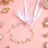 4 Pack Pearl Rhinestone Floral Headband for Wedding