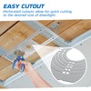 OHLECTRIC 6-Pack New Construction Recessed Light Mounting Plates, Flat Steel
