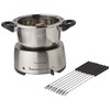 Stainless Steel Fondue Pot Set- Melting Pot Cooker and Warmer