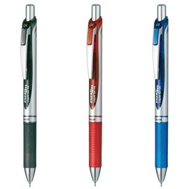 Pentel AMZ-BLN74-3 Gel Ink Ballpoint Pen, ENERGEL 0.4, 3 Color Set