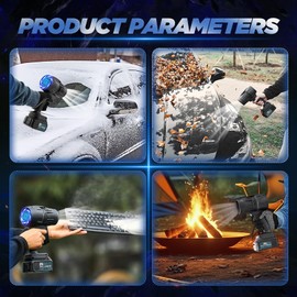 Saker Cordless Leaf Blower Portable Dust Cleaner Handheld Lightweight Blowers 180000 RPM with Adjustable Speed for Patio Cleaning, Drying,Camping Gifts 2 Batteries BF170 Black