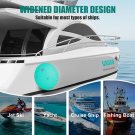 GIRISHIP 10'×18" Inflatable Boat Bumpers, Large Boat Fenders for Docking, Boat Bumpers for Docking with Mooring Ropes, Heavy Duty Dock Bumper for Yacht or Fishing Boat