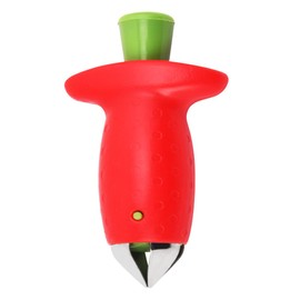 Pack of 2 Multi Claw Strawberry Huller Stainless Steel Plasitc Fruit Berry Tomato Vegetable Top Stem Core Pit Remover Kitchen Aid Corer Gadget Food Preparation Aid Tool Set Red