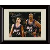 John Stockton and Karl Malone Autograph Replica Print - HoF