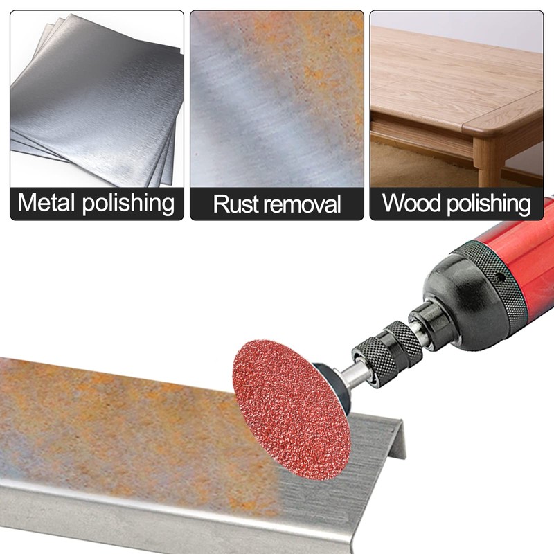 Hiqalty 50PCS 3 inch Sanding Disc Roll Lock R-Type Sandpaper