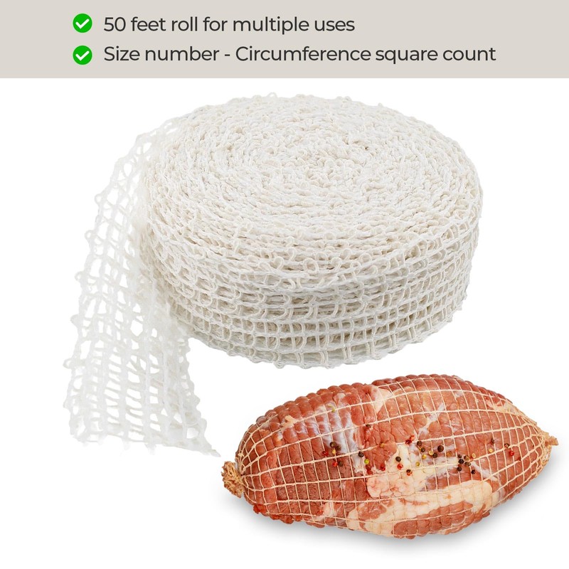 The Sausage Maker® 50ft Meat Netting Roll Various Size, Elastic
