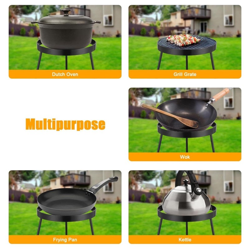 Camping Grill Tripod, Open Fire Cooking Equipment, Campfire Grill Tripod,