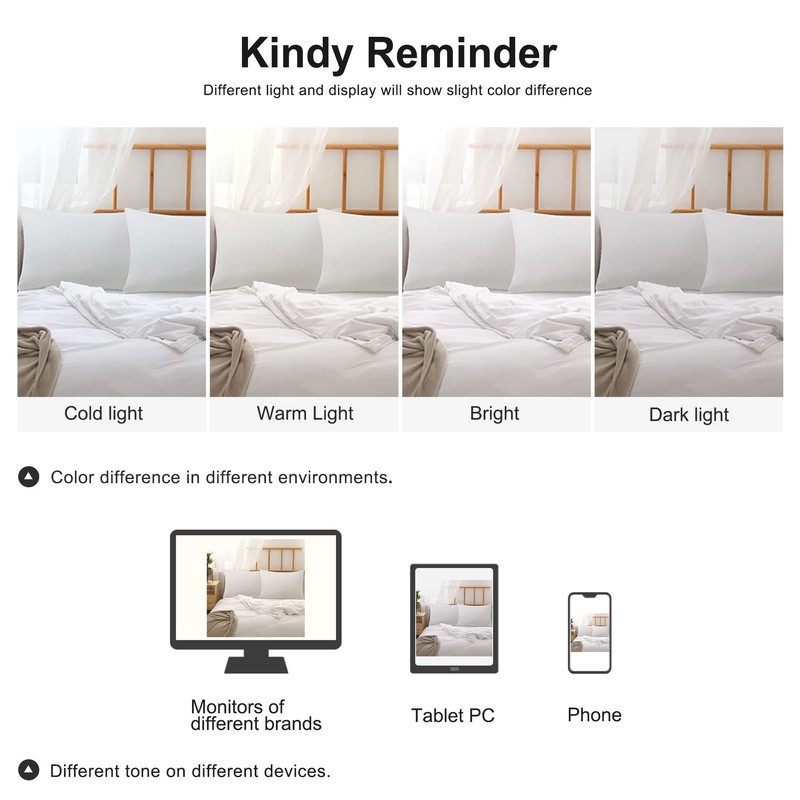 PiccoCasa Pillow Cases 2 Pack Soft Brushed Microfibre Pillow Covers