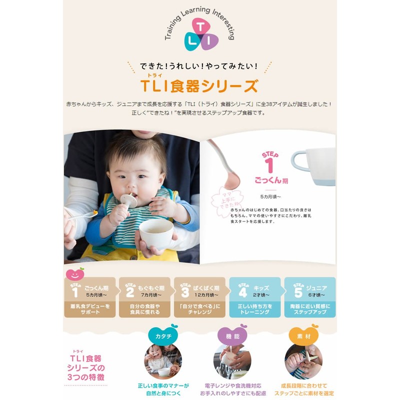 Richell Tri First Baby Food Cup (Includes Lid and Spoon)
