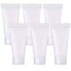 Alledomain 6Pcs 50g Empty Squeezable Soft Plastic Tubes Refillable Cosmetic