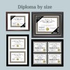 Creative Picture Frames Dual 8x14-inch Manhattan Black Double Diploma Frame