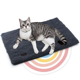 Mora Pets Self-Heating Cat Blanket, Electric Blanket for Cats, Heat Blanket, Self-Warming Blanket, Cat Heating Mat, Silent Heat Cushion, Washable Cat Bed, Fluffy and Soft, 61 x 46 cm
