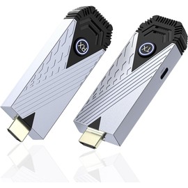 Wireless HDMI Transmitter and Receiver, HDMI Wireless Extender Portable 4k Wireless HDMI Kit, Plug & Play, Support 2.4/5GHz for Streaming Video and Audio to Monitor from Laptop/Pc/Tv Box/Projector