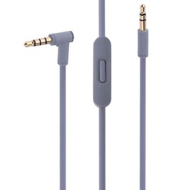 Muigiwimeiso Replacement Audio Cable Cord Wire with Inline Microphone Volume Control Compatible with Beats by Dr Dre Solo Studio Pro Detox Mixr Executive Pill Wireless Headphones (Grey)