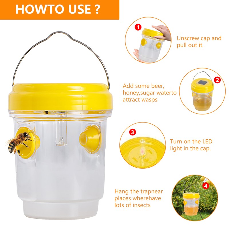 3 Pack Wasp Traps Outdoor Hanging