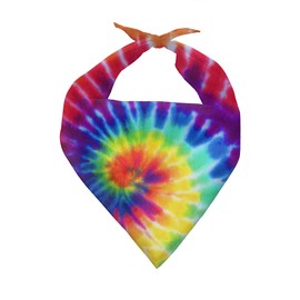 Howilath Dog Bandana, Tie-dye Rainbow Spiral Pet Kerchief Dog Scarf Accessories Washable Dog Bandana, Dog Scarf for Small to Large Dog Puppy Cat