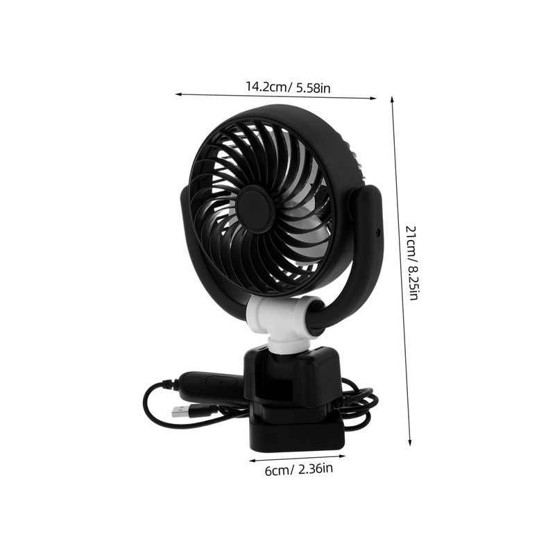 Alipis Portable Car Fan Efficient Cooling Air Circulation Fan for