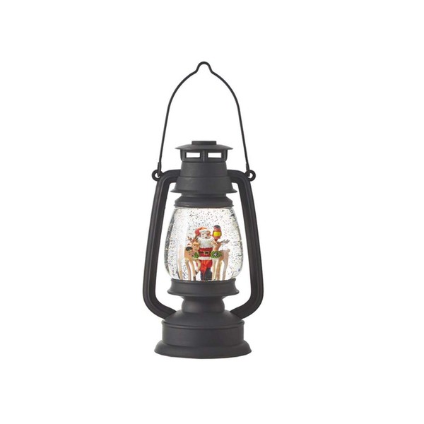 RAZ Imports 2021 Holiday Water Lanterns 10" Santa with Deer
