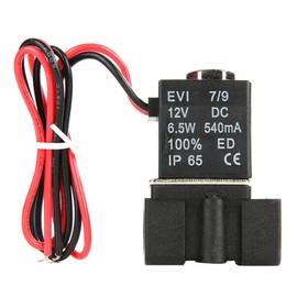 Solenoid Valve, DC12V 1/4"NPT Normally Closed 2 Way 2 Position Pneumatic Electric Solenoid Air Valve, Direct Action for Air, Inert Gas, Liquid