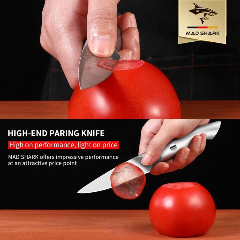 MAD SHARK Paring Knife 3.5 inch Paring Knives, Small Kitchen