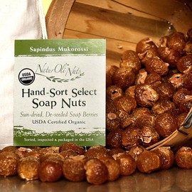 Soap Nuts/Soap Berries - 8oz organic (120 loads) + 18X Travel Bottle! Select Seedless - 1 Wash Bag, 8-pg info, tote Bag.